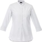 Women's HUNTINGTON Three Quarter Sleeve Dotted Mandarin Collar Button Up Shirt - TM97601935Front Women's HUNTINGTON Three Quarter Sleeve Dotted Mandarin Collar Button Up Shirt - TM97601935Front