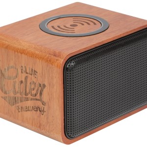 Wood Bluetooth Speaker with Wireless Charging Pad 1 Wood Bluetooth Speaker with Wireless Charging Pad 1