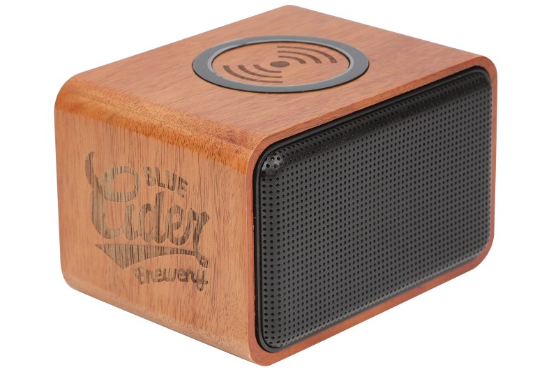 Wood Bluetooth Speaker with Wireless Charging Pad 1 Wood Bluetooth Speaker with Wireless Charging Pad 1
