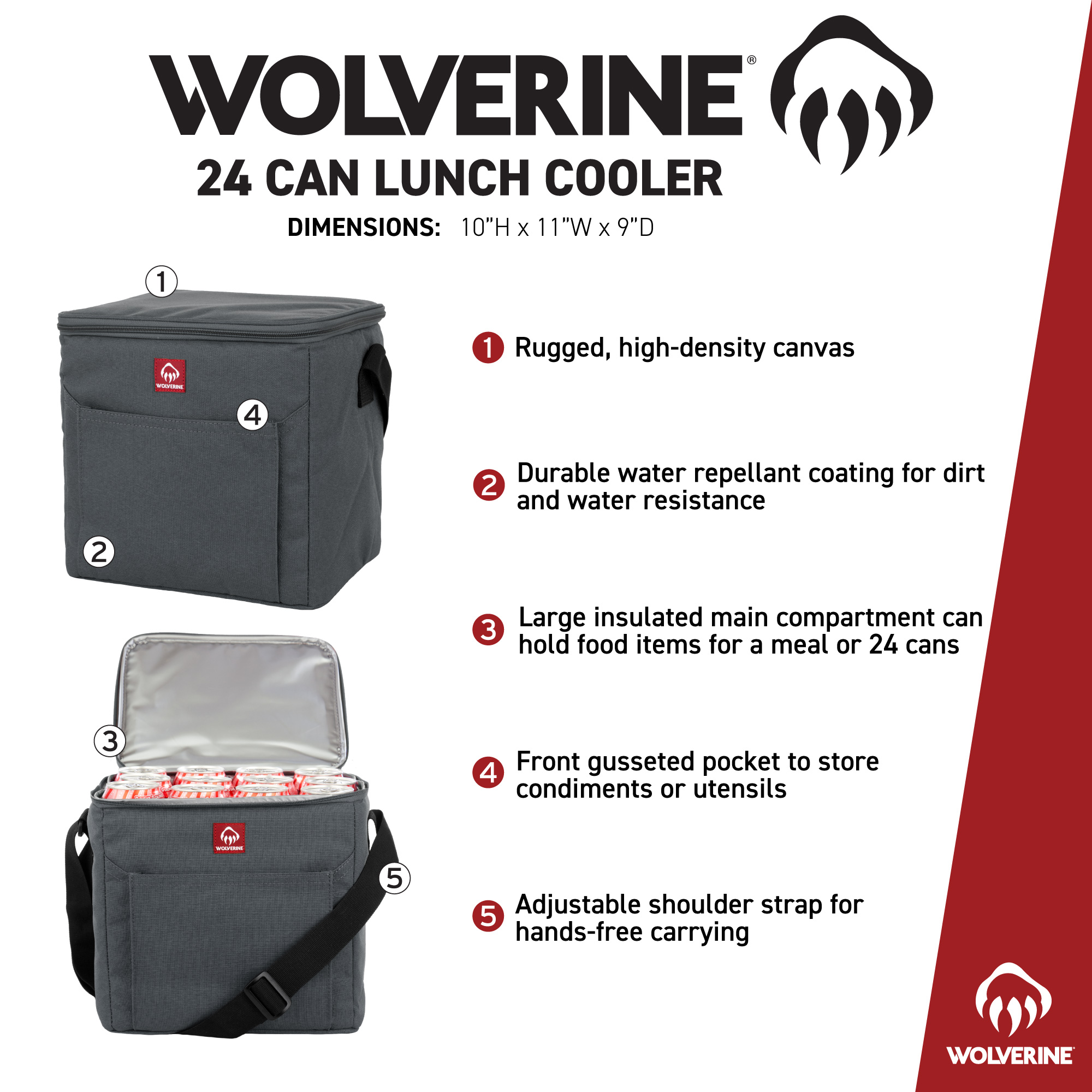 Wolverine 24 Can Lunch Cooler 1
