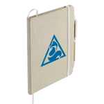 5'' x 7'' Organic Cotton Bound Notebook w/Pen - SM-5273NTAngle-Left 5'' x 7'' Organic Cotton Bound Notebook w/Pen - SM-5273NTAngle-Left