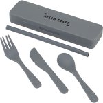Recycled Plastic Utensil To Go Set - SM-2252BLFront Recycled Plastic Utensil To Go Set - SM-2252BLFront