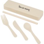 Recycled Plastic Utensil To Go Set - SM-2252GYFront Recycled Plastic Utensil To Go Set - SM-2252GYFront