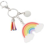 Rainbow Acrylic Keychain - SM-2295RNBWAngle-Right Rainbow Acrylic Keychain - SM-2295RNBWAngle-Right
