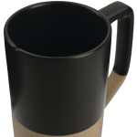Tahoe Tea & Coffee Ceramic Mug with Wood Lid 16oz - 1626-35BK Top Tahoe Tea & Coffee Ceramic Mug with Wood Lid 16oz - 1626-35BK Top