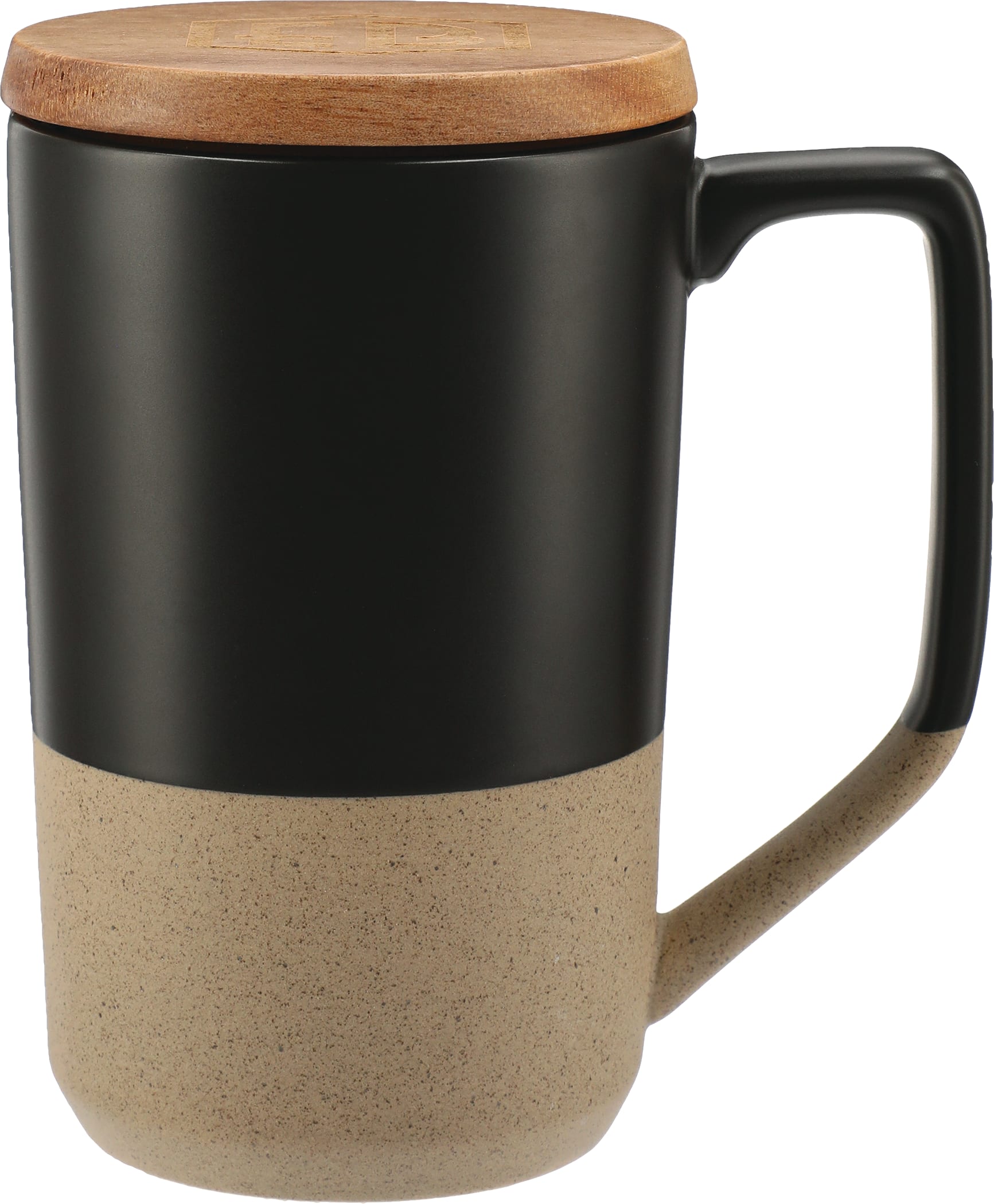 Tahoe Tea & Coffee Ceramic Mug with Wood Lid 16oz 1