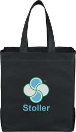 Liberty Heat Seal Non-Woven Grocery Tote - SM-7411BKFront Liberty Heat Seal Non-Woven Grocery Tote - SM-7411BKFront