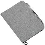 5'' x 7'' FSC® Mix Heathered Bound Notebook - SM-3534GYAngle-Right 5'' x 7'' FSC® Mix Heathered Bound Notebook - SM-3534GYAngle-Right