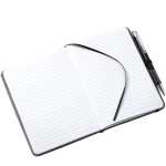 5'' x 7'' FSC® Mix Heathered Bound Notebook - SM-3534GYAngle-Right 5'' x 7'' FSC® Mix Heathered Bound Notebook - SM-3534GYAngle-Right