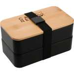 Stackable Bamboo Fiber Bento Box - 1033-85BKAngle-Right Stackable Bamboo Fiber Bento Box - 1033-85BKAngle-Right
