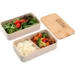 Stackable Bamboo Fiber Bento Box - 1033-85BGFront Stackable Bamboo Fiber Bento Box - 1033-85BGFront