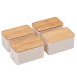 Stackable Bamboo Fiber Bento Box - 1033-85BGAngle-Right Stackable Bamboo Fiber Bento Box - 1033-85BGAngle-Right