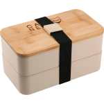 Stackable Bamboo Fiber Bento Box - 1033-85BGTop Stackable Bamboo Fiber Bento Box - 1033-85BGTop