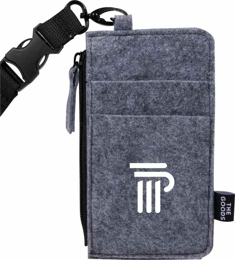 THE GOODS™ Recycled Felt Lanyard Wallet 1 THE GOODS™ Recycled Felt Lanyard Wallet 1