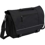 Classic Recycled Messenger Bag - 9898-17BKAngle-Right Classic Recycled Messenger Bag - 9898-17BKAngle-Right