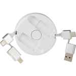 Spinner 5-in-1 40W PD Charging Cable - 7143-86WHFront Spinner 5-in-1 40W PD Charging Cable - 7143-86WHFront