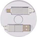 Spinner 5-in-1 40W PD Charging Cable - 7143-86WHBack Spinner 5-in-1 40W PD Charging Cable - 7143-86WHBack