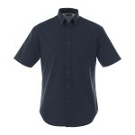 Men's Tall STIRLING Short Sleeve Button Up Shirt - Navy Blue Men's Tall STIRLING Short Sleeve Button Up Shirt - Navy Blue