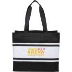 Varsity Box Tote - SM-5457BKFront Varsity Box Tote - SM-5457BKFront