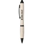 Nash Wheat Straw Ballpoint Stylus Pen - SM-4451BGFront Nash Wheat Straw Ballpoint Stylus Pen - SM-4451BGFront