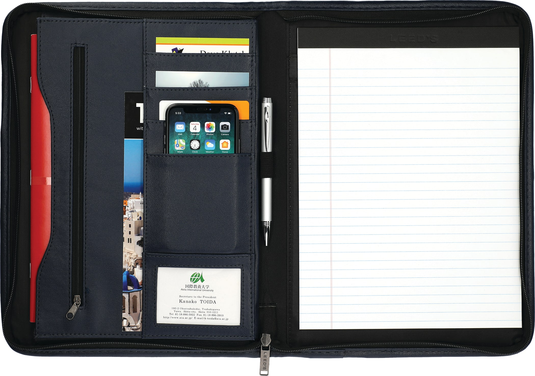 Executive DuraHyde Zippered Padfolio with FSC® Mix Paper 1