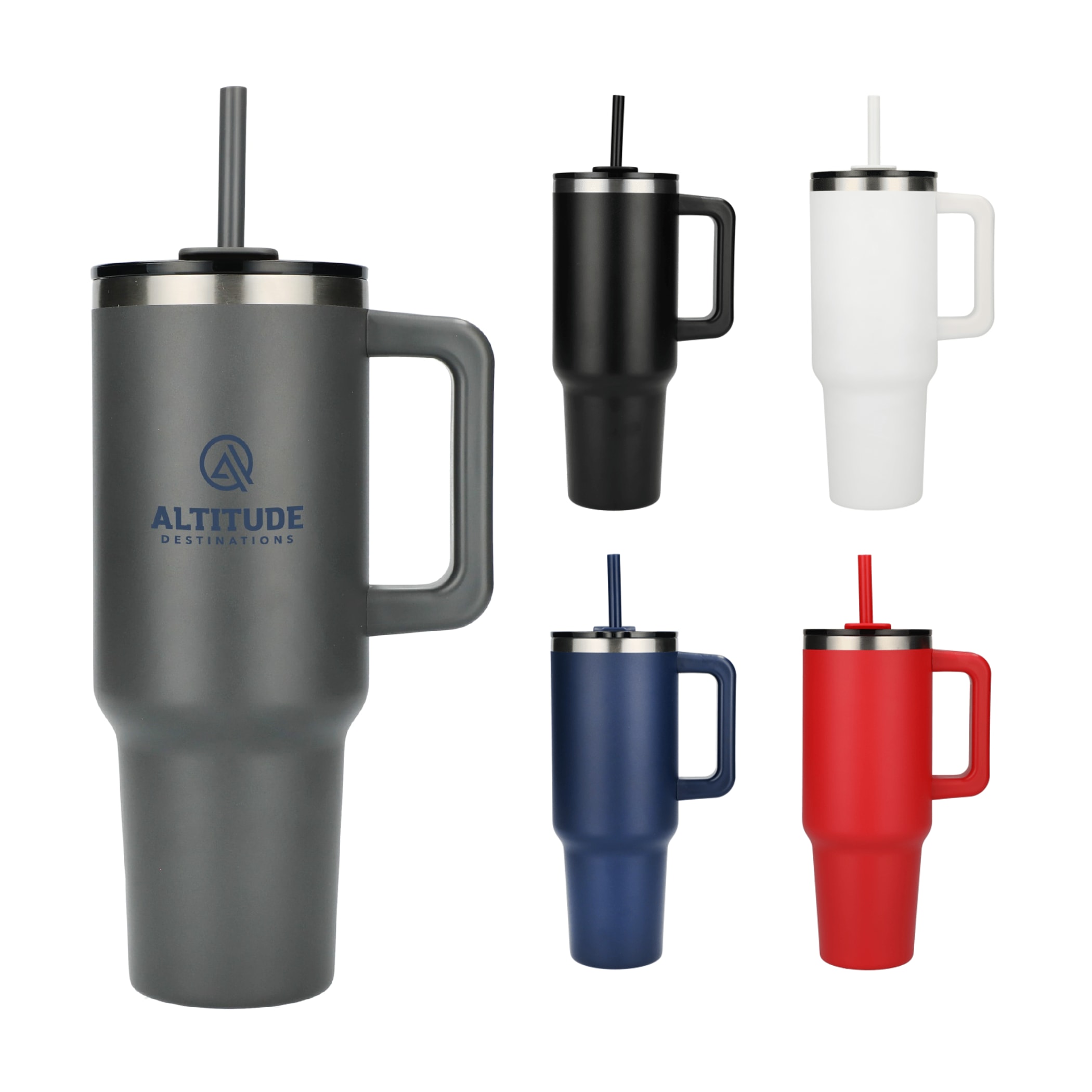 Pinnacle 40 oz Vacuum Insulated Eco-Friendly Travel Tumbler With Straw 1