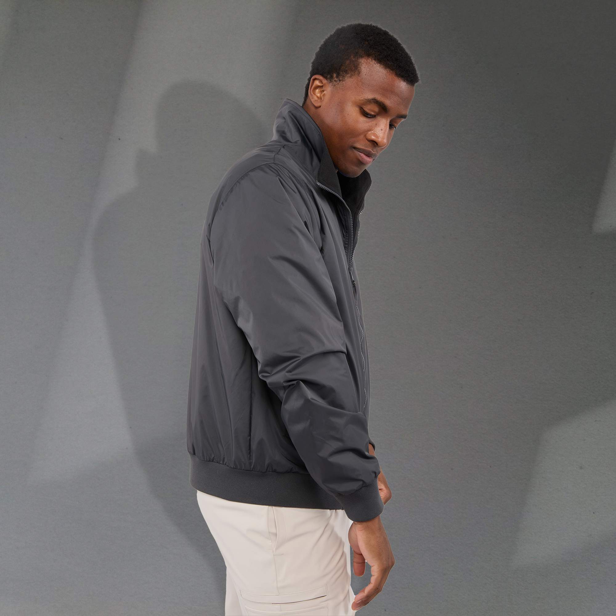 Gender Neutral BELFORD Eco Fleece Lined Full Zip Bomber Jacket 2