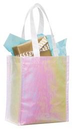 Iridescent Non-Woven Gift Tote - SM-5793IRAngle-Right Iridescent Non-Woven Gift Tote - SM-5793IRAngle-Right