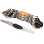 Kitchi Magnetic Measuring 8-Piece Spoon Set - SM-2262STLFront Kitchi Magnetic Measuring 8-Piece Spoon Set - SM-2262STLFront