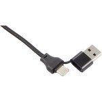 ChargeStand 3-in-1 USB-A and USB-C Charging Cable - SM-2862BKFront ChargeStand 3-in-1 USB-A and USB-C Charging Cable - SM-2862BKFront