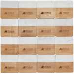 Marble and Bamboo Coaster Set - 1401-20NTWHFront Marble and Bamboo Coaster Set - 1401-20NTWHFront