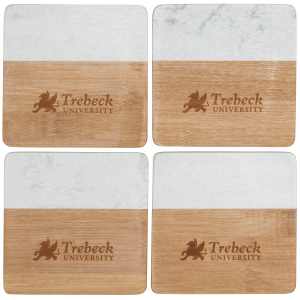 Marble and Bamboo Coaster Set 1 Marble and Bamboo Coaster Set 1