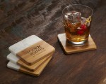 Marble and Bamboo Coaster Set - 1401-20NTWHAngle-Right Marble and Bamboo Coaster Set - 1401-20NTWHAngle-Right