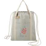 Repose 5oz Recycled Cotton Drawstring Bag - 3005-75NTFront Repose 5oz Recycled Cotton Drawstring Bag - 3005-75NTFront