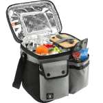 Arctic Zone® Repreve® 24 Can Double Pocket Cooler - 3860-78GY Angle-Right Arctic Zone® Repreve® 24 Can Double Pocket Cooler - 3860-78GY Angle-Right