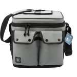 Arctic Zone® Repreve® 24 Can Double Pocket Cooler - 3860-78GY Front Arctic Zone® Repreve® 24 Can Double Pocket Cooler - 3860-78GY Front