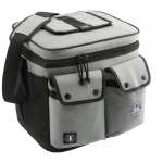 Arctic Zone® Repreve® 24 Can Double Pocket Cooler - 3860-78GY Angle-Right Arctic Zone® Repreve® 24 Can Double Pocket Cooler - 3860-78GY Angle-Right