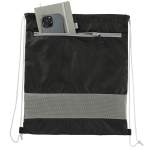 Sparks Recycled Drawstring Bag - SM-8199BK Front Sparks Recycled Drawstring Bag - SM-8199BK Front