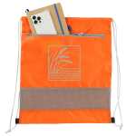 Sparks Recycled Drawstring Bag - SM-8199BKFront Sparks Recycled Drawstring Bag - SM-8199BKFront