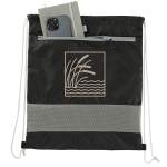 Sparks Recycled Drawstring Bag - SM-8199BKFront Sparks Recycled Drawstring Bag - SM-8199BKFront