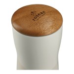 Reno Double Wall Ceramic Tumbler w/Wood Lid 10oz - White Reno Double Wall Ceramic Tumbler w/Wood Lid 10oz - White