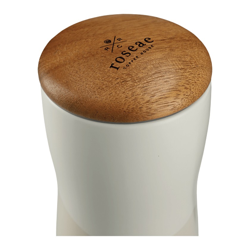 Reno Double Wall Ceramic Tumbler w/Wood Lid 10oz 1