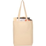 Organic 5oz Cotton Wide Bottom Tote - SM-5233NTFront Organic 5oz Cotton Wide Bottom Tote - SM-5233NTFront