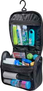 Hanging Toiletry Bag - SM-9919BKAngle-Left Hanging Toiletry Bag - SM-9919BKAngle-Left