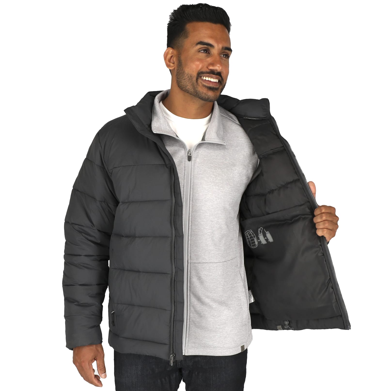 Mens GENEVA Eco Packable Insulated Puffer Jacket 1