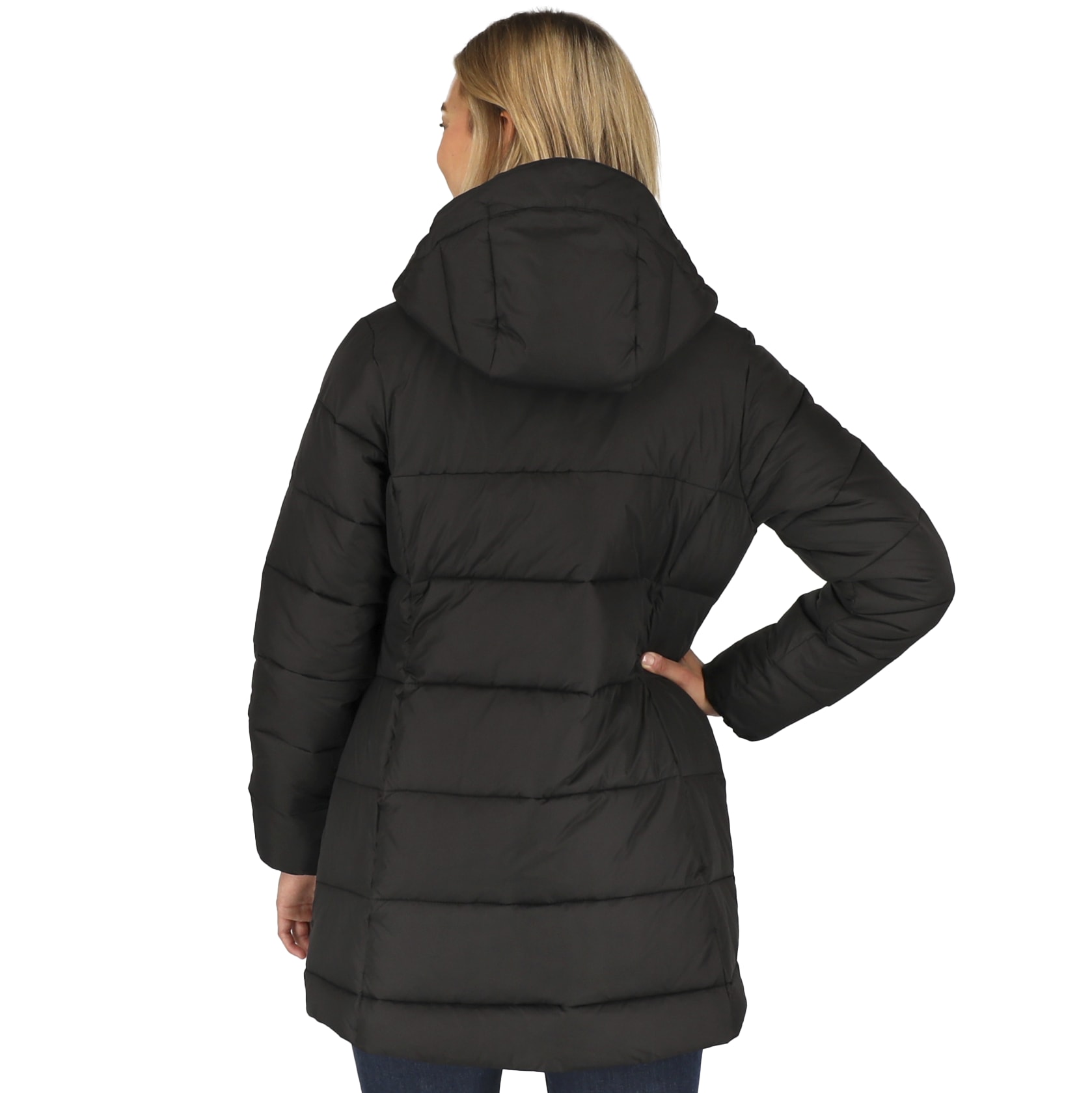 Womens GENEVA Eco Long Packable Insulated Jacket 1