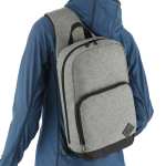 Graphite Deluxe Recycled Sling Backpack - 3451-04GAAngle-Right Graphite Deluxe Recycled Sling Backpack - 3451-04GAAngle-Right