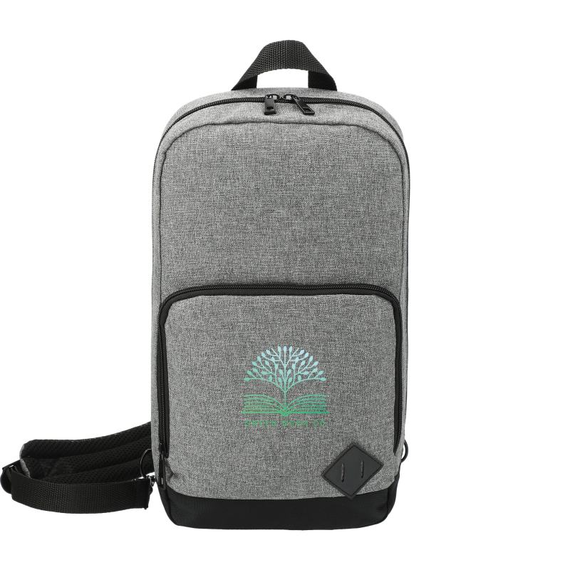 Graphite Deluxe Recycled Sling Backpack 1 Graphite Deluxe Recycled Sling Backpack 1