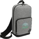 Graphite Deluxe Recycled Sling Backpack - 3451-04GAAngle-Right Graphite Deluxe Recycled Sling Backpack - 3451-04GAAngle-Right
