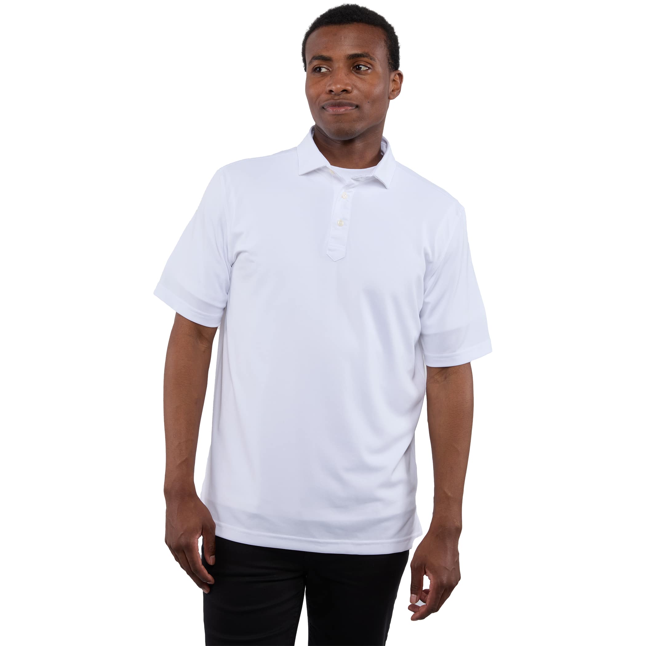 Men's STITCHr Solid Short Sleeve Pique Polo 2